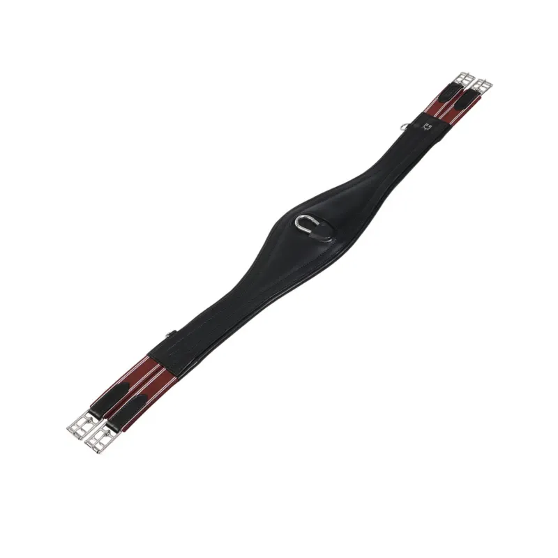 Sangle obstacle en cuir avec bandes lastiques Amelie Equestro - 110 cm - Noir Bon Plan