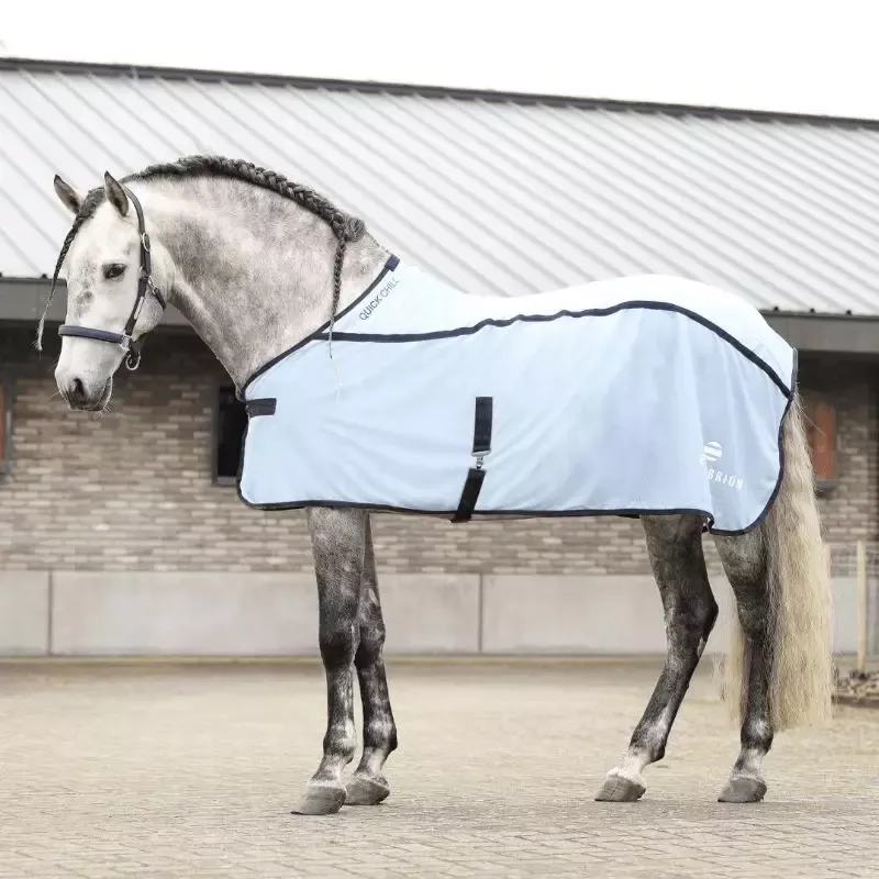 Chemise refroidissement rapide cheval Quick Chill Cooling Rug Equilibrium - 145 cm - Bleu ciel Offre Limite