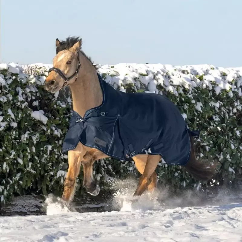 Couverture impermable cheval encolure haute Scandic High Neck Waldhausen 200g - 125 cm - Noir Pas Cher