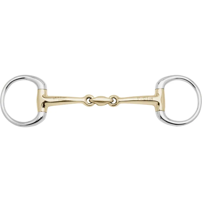 Nouveaut Combination Bits Stbben Egg Butt Bit Bradoon Single Jointed 2434 - Stainless Steel / 12.5cm
