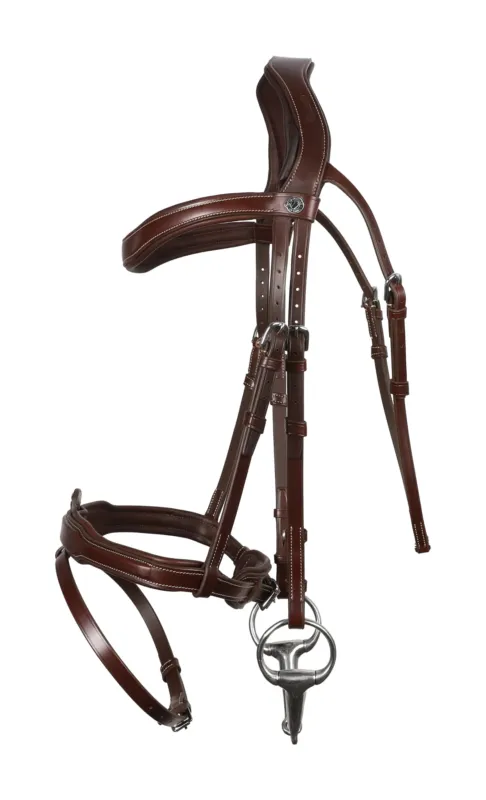 Bridon Signature sport by Antares muserolle combine - 1 - Marron Nouveaut