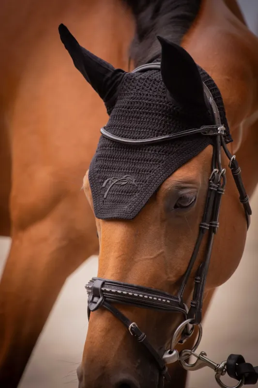 Bonnet chevaux Pnlope Coton - Cheval - Noir Acheter En Ligne