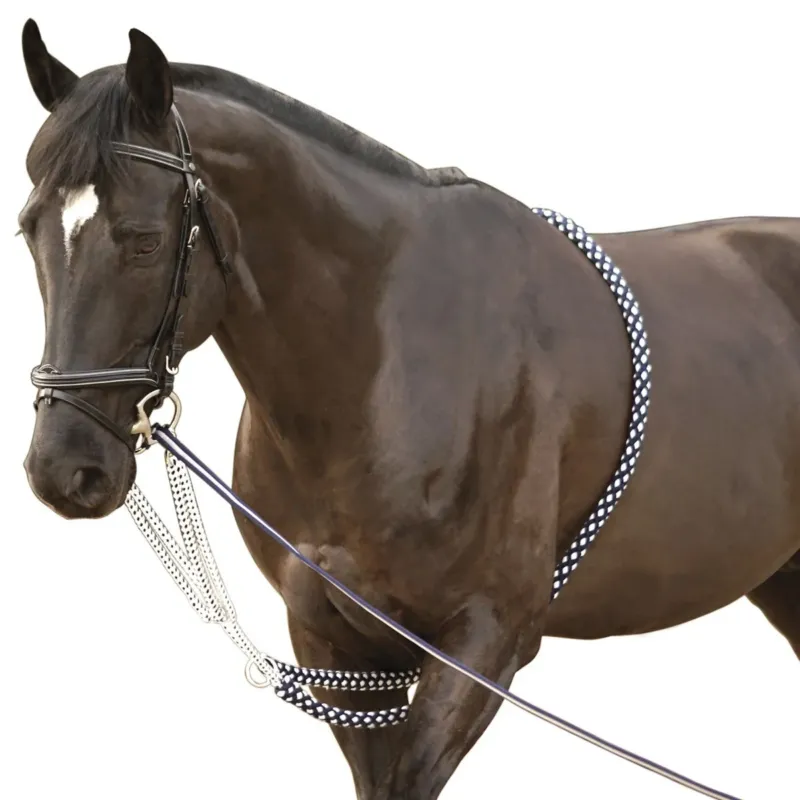 Acheter Direct Enrnement Soft Rope Canter – Cheval – Marine / blanc
