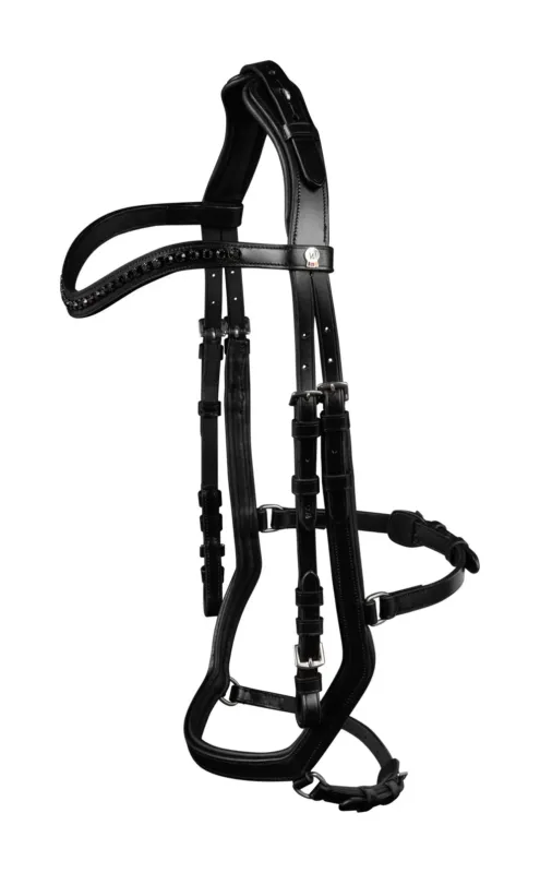 Bridon Waldhausen X-Line Relaxation muserolle anatomique - Cheval - Noir Marque
