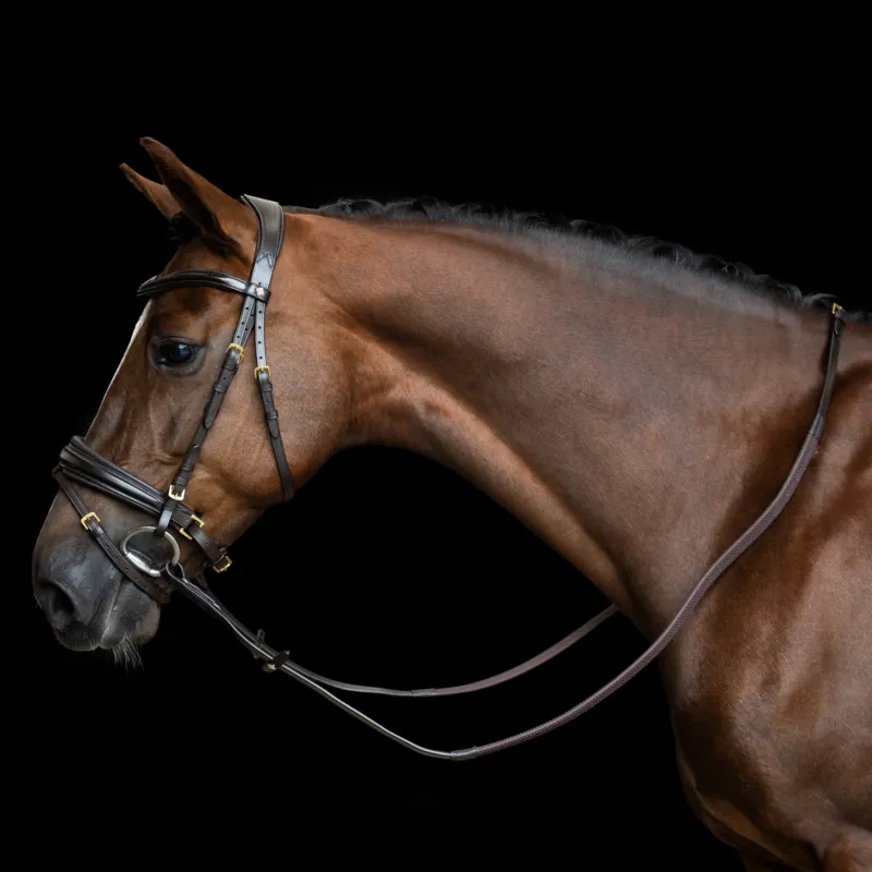 Jusqu puisement Des Stocks Rnes Imperial Riding en caoutchouc avec renfort en nylon - Marron fonc