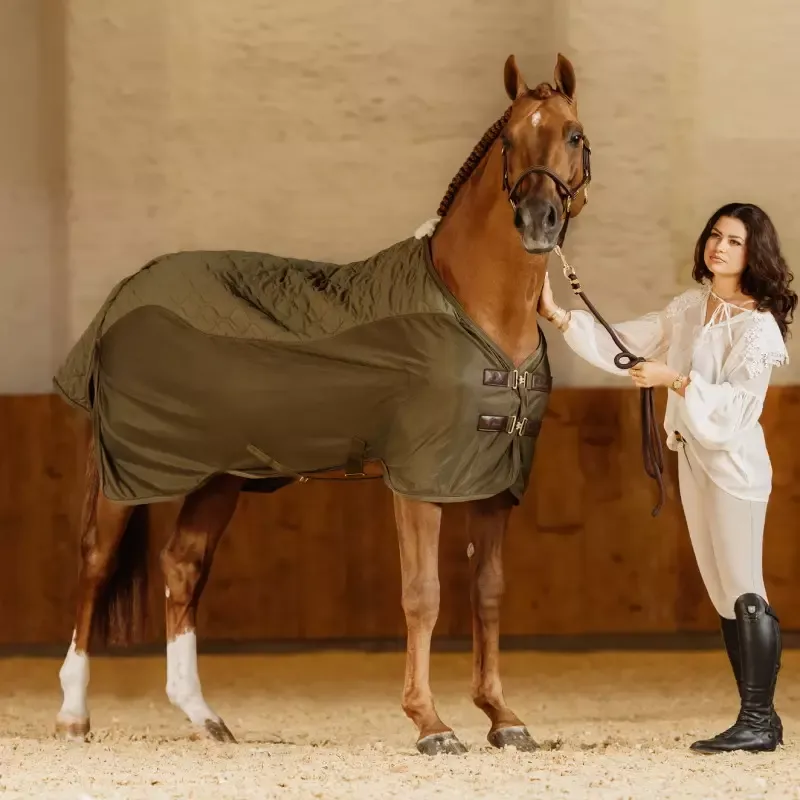 Acheter En Ligne Chemise de transport cheval Hybride Combo Cooler Fleece 150g Kentucky - 155 cm - Vert sapin