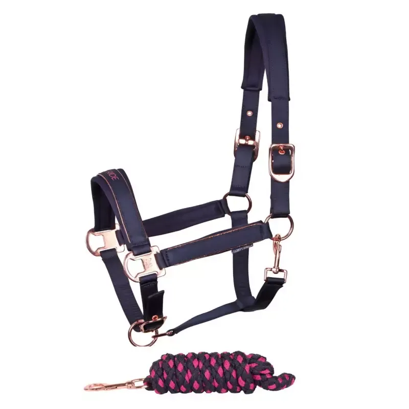 Nouvel Arrivage Licol et longe cheval Just Ride Nightsky Harry's Horse - Poney - Marine