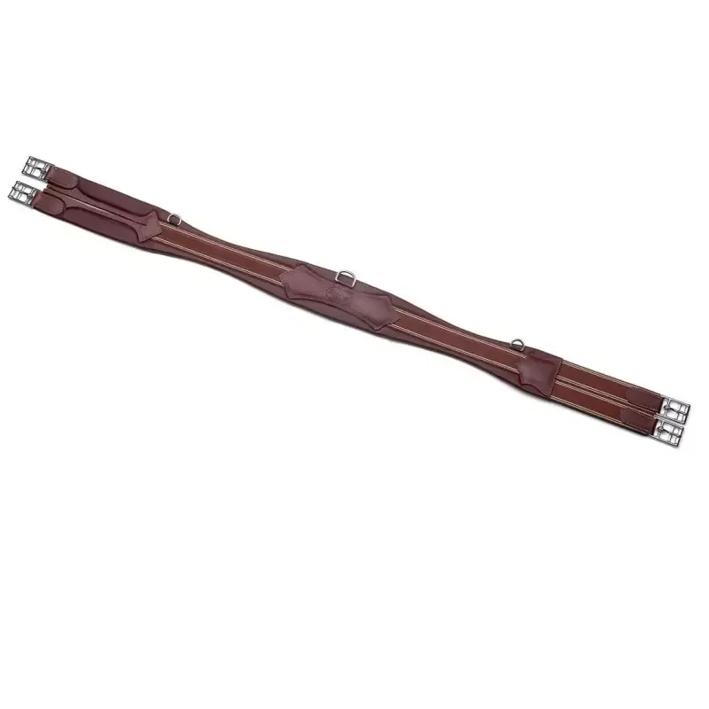 Certifi Sangle cheval anatomique lastique cuir Prestige - 135 cm - Tabac/T