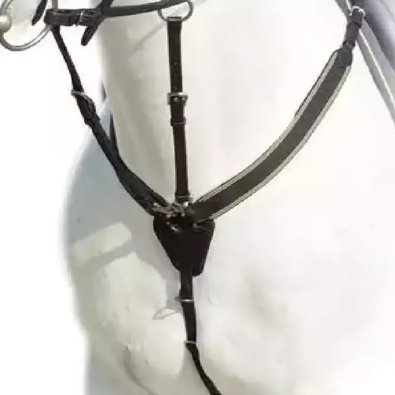 Collier de chasse cheval  lastique large avec martingale Special Jump Prestige – Pony/cob – Noir Retour Gratuit