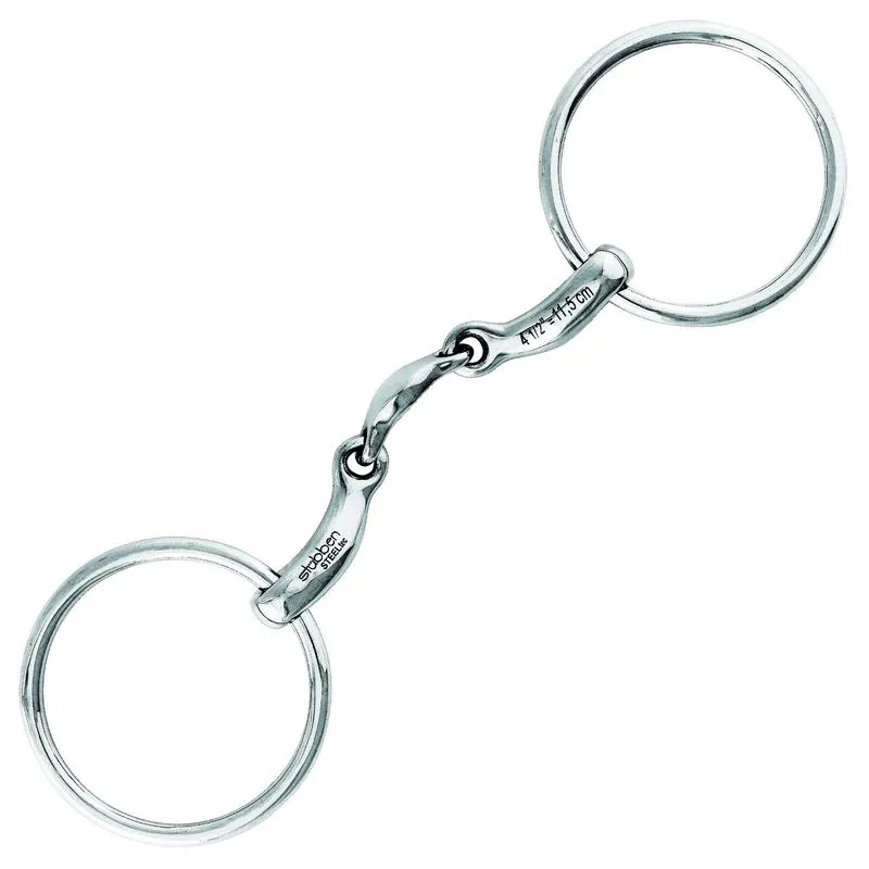 Super Prix Filetes Stbben Anatomic Loose Ring Snaffle double broken 12mm - 10.5cm