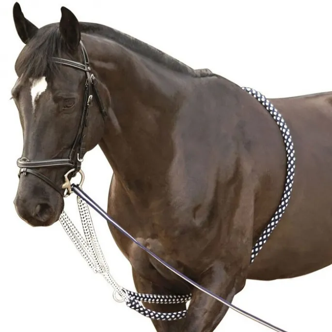 Enrnement Soft Rope - Canter - marine/blanc - pur-sang (cob ) Promotion