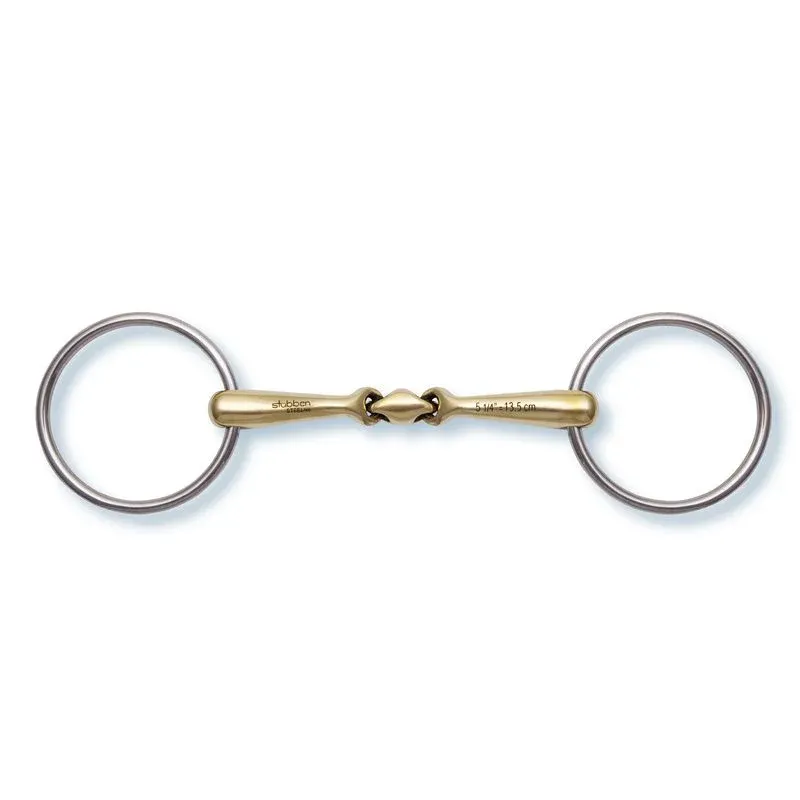 Filetes Stbben Quick Contact Loose Ring Snaffle double broken - 12,5cm Retour Gratuit