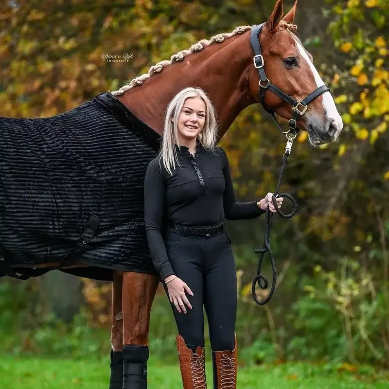 Marque Chemise de box cheval fourrure Estrelle - 155 cm - Noir