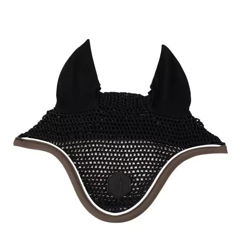 Promotion Saisonnire Bonnet anti-mouche cheval Dynax Pro-Confort Horsewear - Poney - Noir/bordeaux