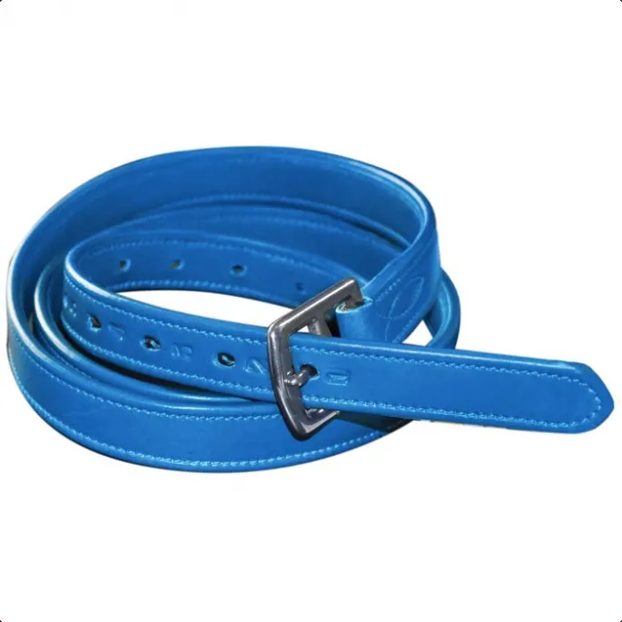 Vente Directe Etrivires nylon gain cuir couleur - Flags&Cup - bleu lectrique - 120 cm
