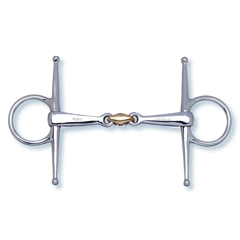 Livraison Gratuite Full Cheek Bits Stbben 2in1 Full Cheek Snaffle double broken - 13,5cm