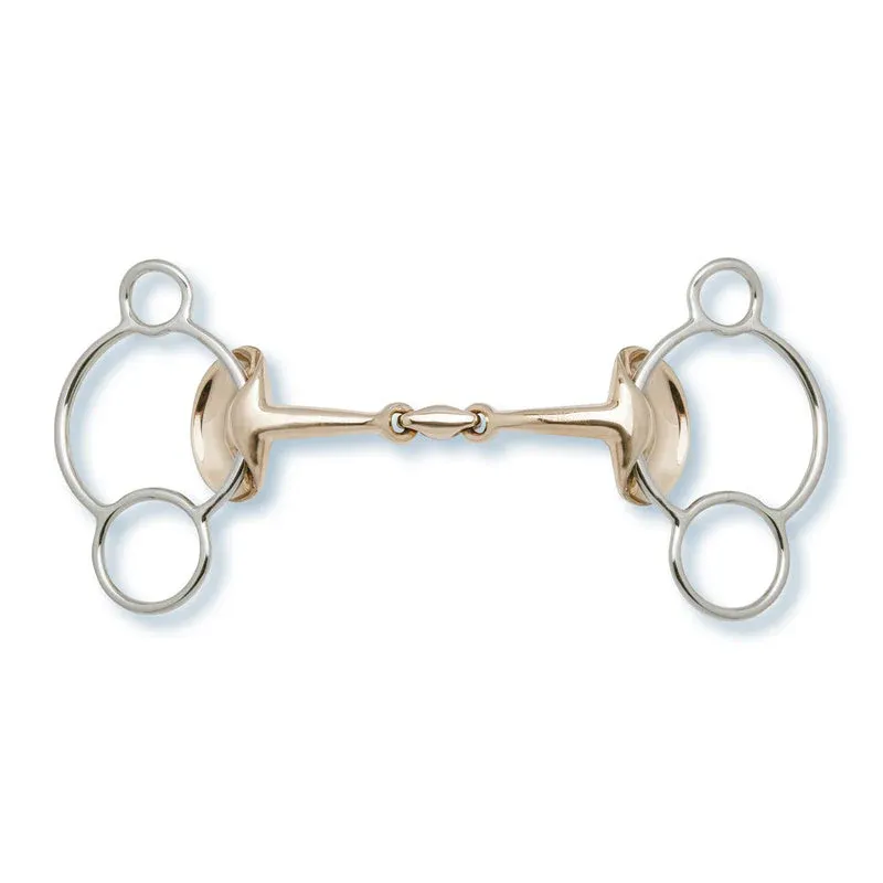 Dernier Modle 3-Ring Bits Stbben Golden Wings 3-Ring Gag double broken 14mm - 15,0cm
