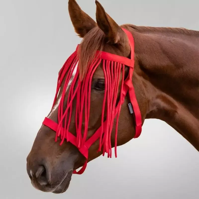 Licol de pturage avec franges anti-mouches Waldhausen - Grand cheval - Trait - Noir Solde
