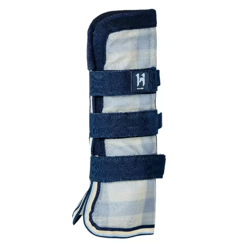 Gutres anti-mouche anti-uv cheval Newmarket Horseware - Cheval/horse - Carreaux bleu Soldes