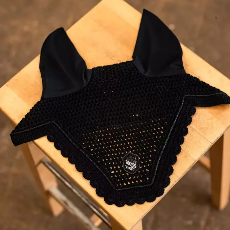 Bonnet anti-mouches cheval Swarovski Flyshield Samshield - CSO Full/cheval - Noir Offre Exclusive