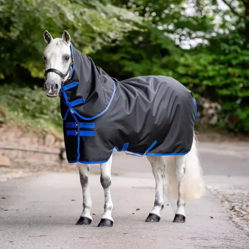 Prix Bas Couverture extrieur poney Amigo Ripstop avec couvre-cou 50g 900 deniers Horseware - 90/4.6/54 - Noir/bleu