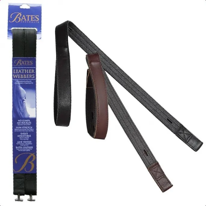 Prix Rduit Etrivires Bates cuir / synthtiques crochets - noir - 70 cm