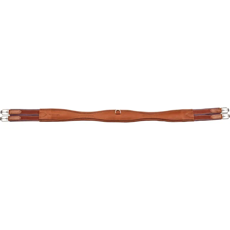Dernier Modle Cincha Stbben Leather Long cincha with Elastic - 110cm/44" / Black