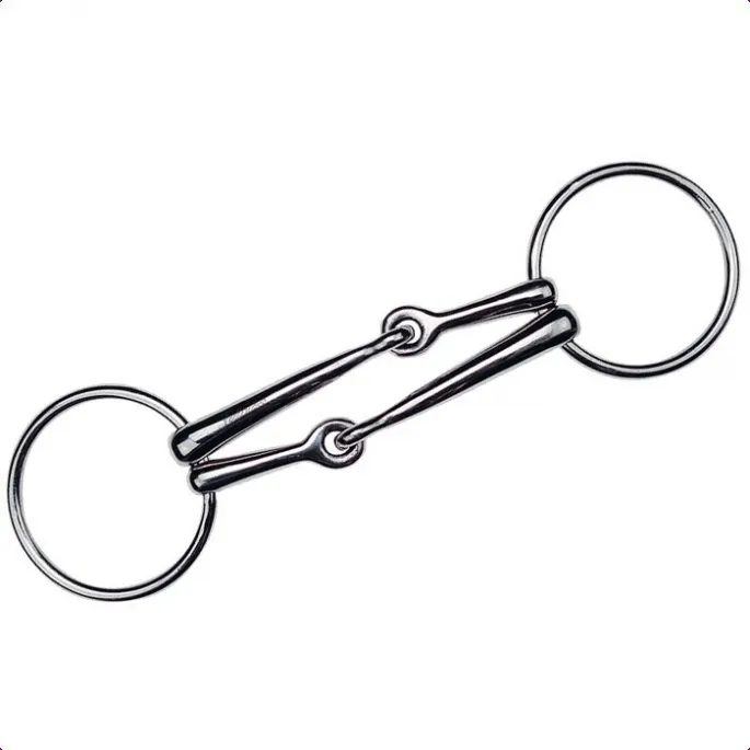 Mors inox 2 anneaux double brisure - Feeling - 140 mm Acheter En Ligne