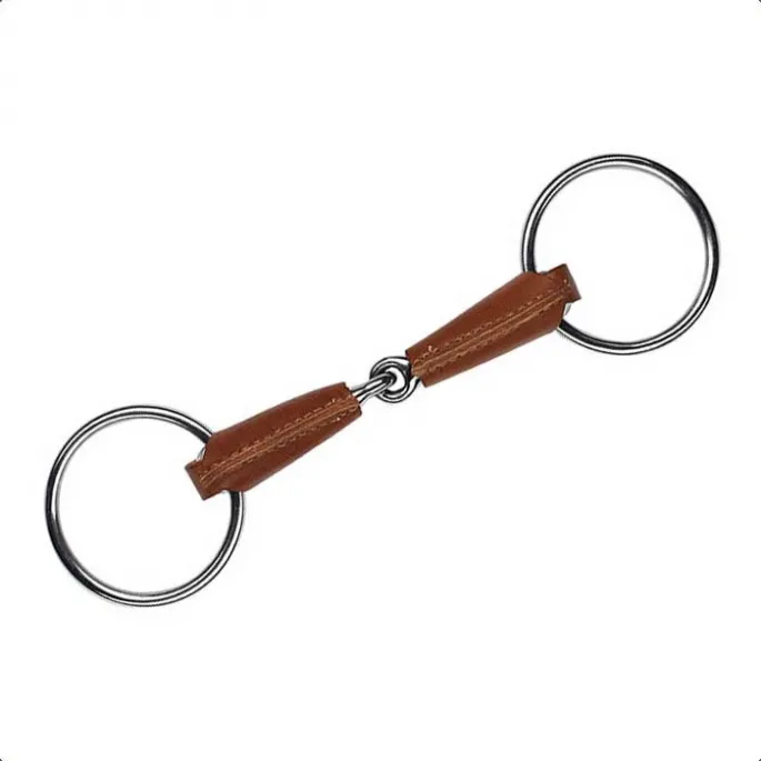 Mors cuir Filet 2 anneaux Feeling gain cuir - 125 mm Nouveaut