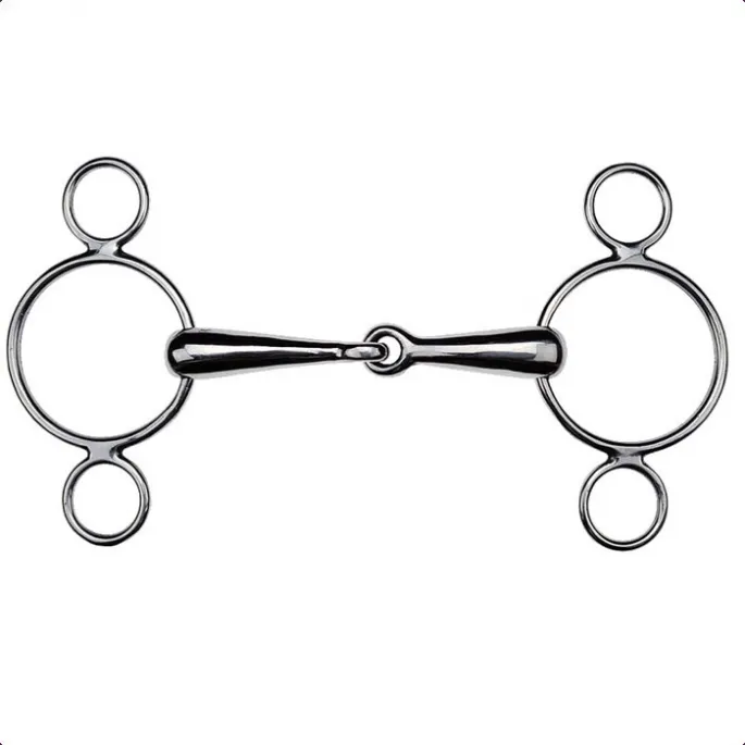 Paiement Scuris Mors inox Filet rglable Feeling 3 anneaux bris plein - 115 mm