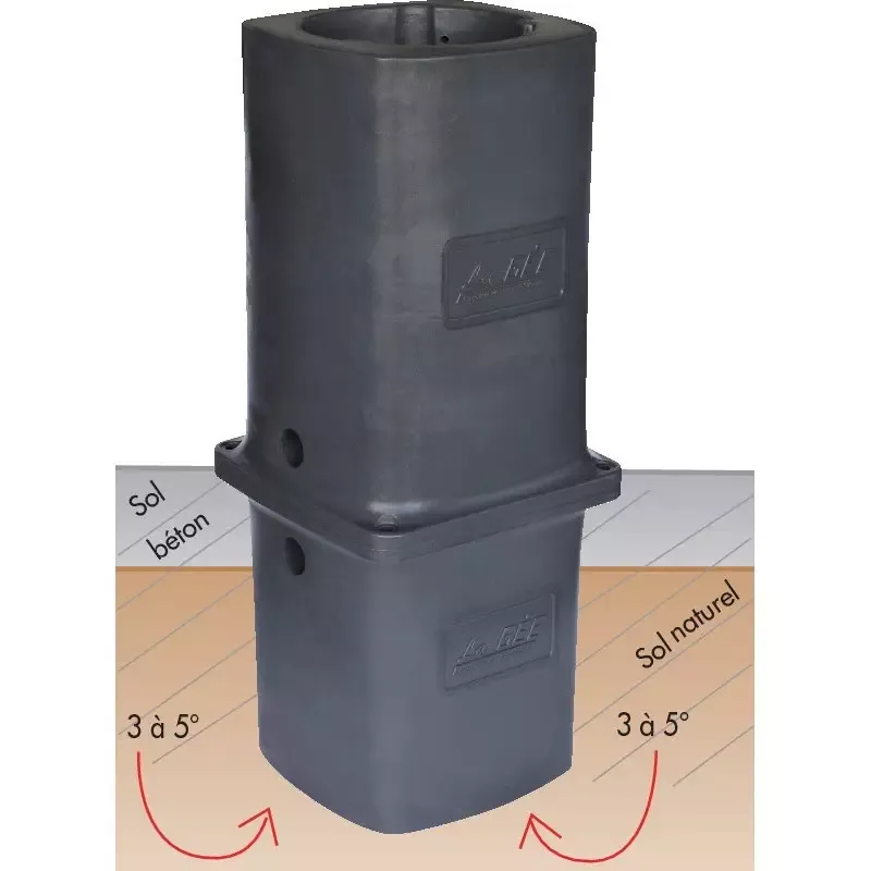 Colonne thermo S Isolation eau abreuvoir cheval polyspring La Ge - Gris Authentique