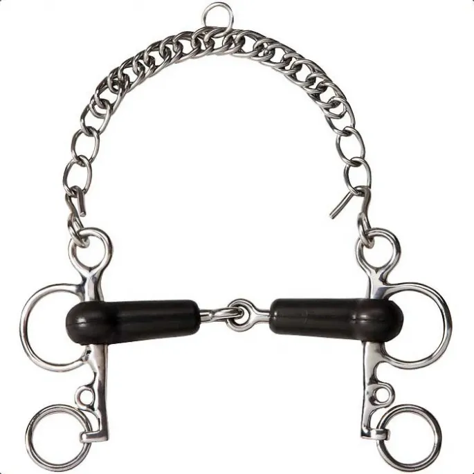 Dernier Modle Mors Pelham Feeling bris caoutchouc branches courtes - 115 mm