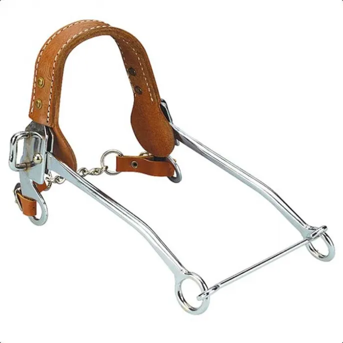 Remise Hackamore acier chrom cuir Feeling - cheval (full )