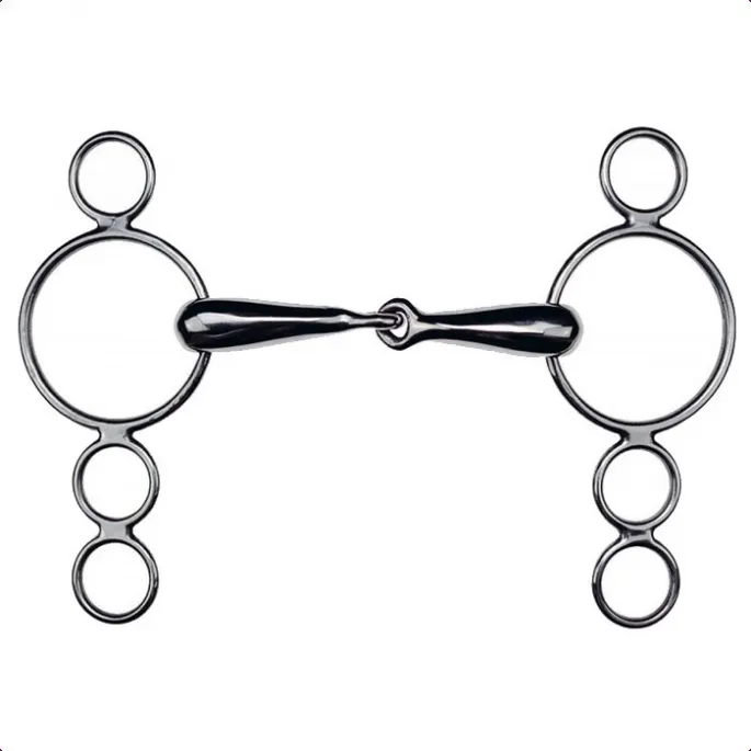 Certifi Mors inox Filet rglable 4 anneaux bris creux Feeling - 145 mm