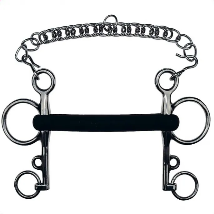 Mors Pelham droit caoutchouc souple Feeling - 140 mm Petit Prix