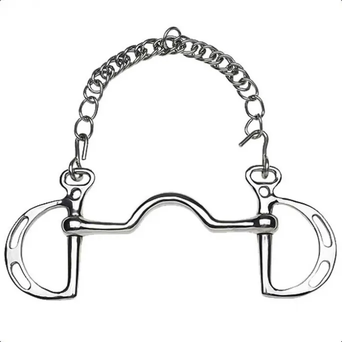 Prix Rduit Goyo-Aga inox Mors espagnol passes droit accentu Feeling - 135 mm