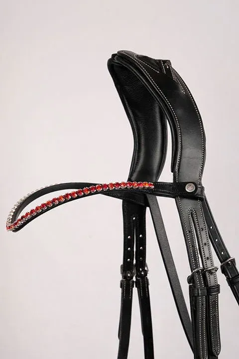 Frontal Montar Fair crystal rouge curv - Cob - Noir Authentique