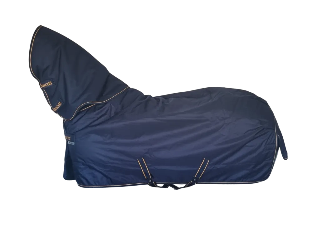 Couverture Bucas Freedom 100g avec couvre cou - 135 cm - Marine Expdition Rapide