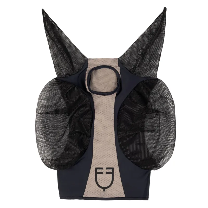 Masque anti-mouches Equestro bicolore en mesh - L - Anthracite / flanelle grise Must-Have