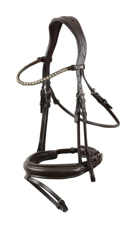 Bridon anatomique Horze Lockhart - Poney - Marron caf Soldes