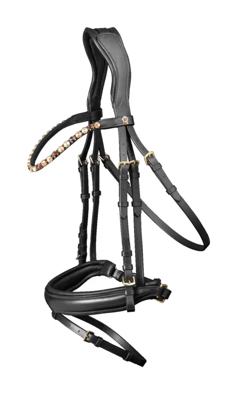 Bridon Goldheart Waldhausen X-Line - Poney - Noir Pas Cher