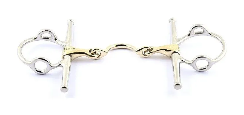 Mors releveur aiguilles Jump'In double brisure avec passage de langue - 135 mm Top Vente