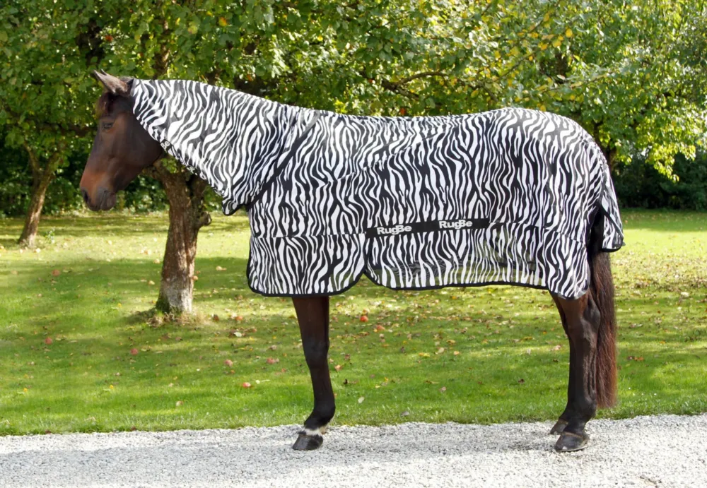 Couverture anti-mouche RugBe Zebra Covalliero - 165 cm Promotion