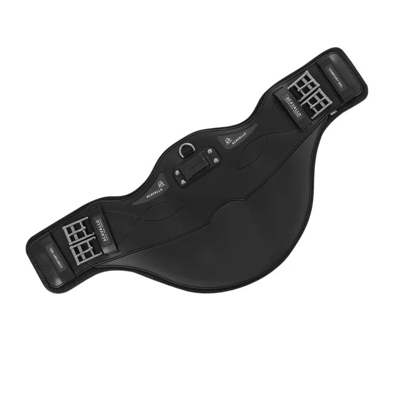 Sangle bavette courte Acavallo Gel Classic PVC - 80 cm - Noir Vente Flash