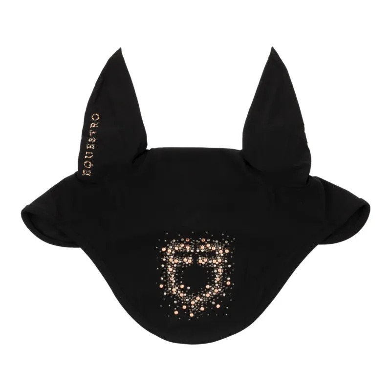 Expdi Aujourdhui Bonnet Equestro en tissu technique avec logo en strass - Cheval - Noir