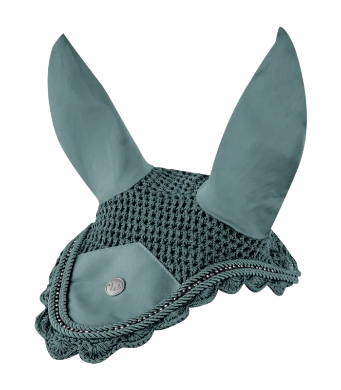 Authentique Bonnet anti-mouches Waldhausen Turin - Cheval - Vert pin