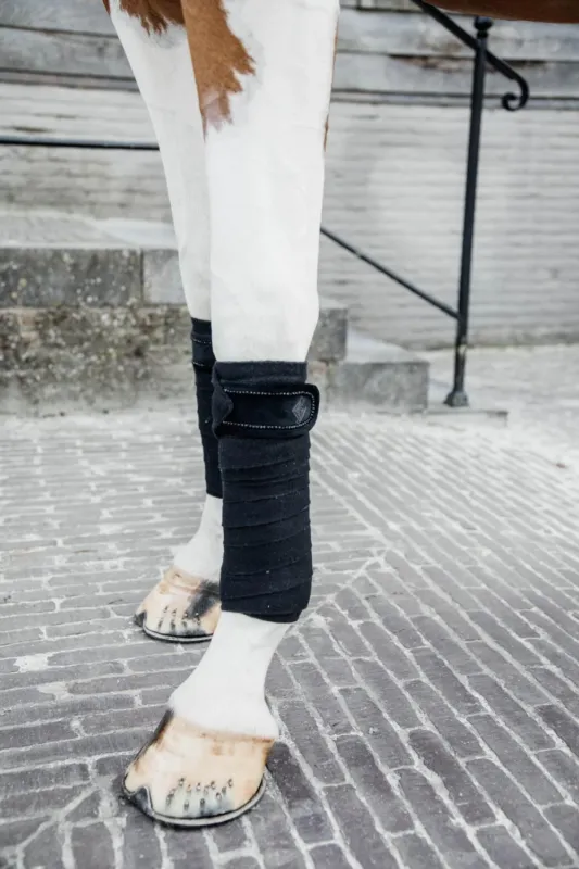 Expdi Aujourdhui Bandes de polo Polar Fleece Velvet Pearls Kentucky - Noir
