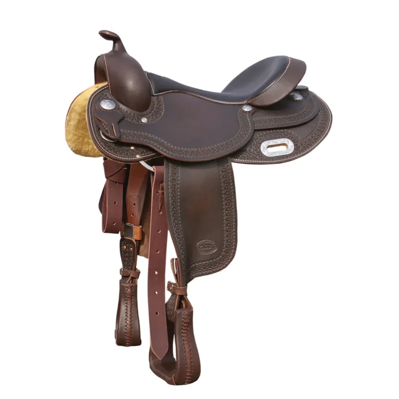 Seulement Aujourdhui Selle western reining Pool's manteau rond 3010 - 15,5" - Noir