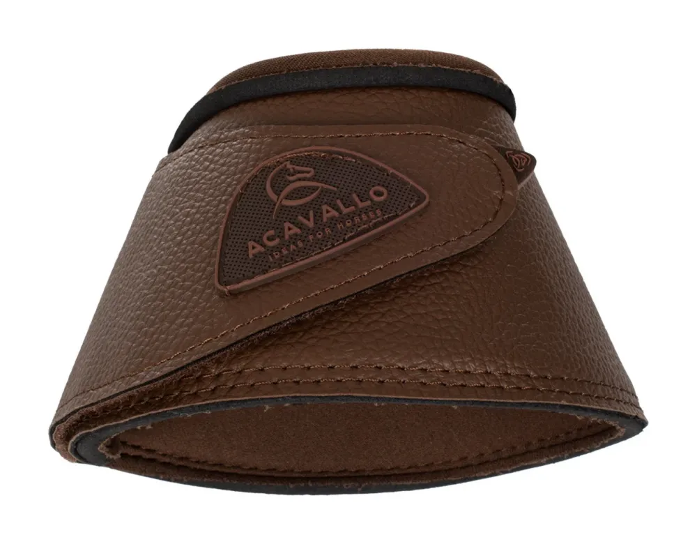 Marque Cloches en cuir cologique avec fermeture velcro Acavallo - XL - Marron fonc