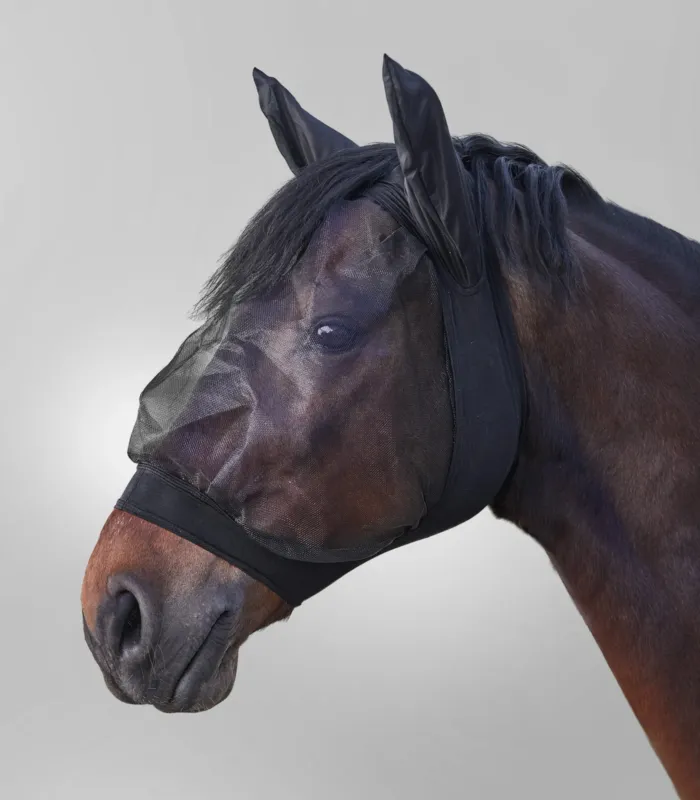 Offre Exclusive Bonnet anti-mouches Waldhausen Skinny - Poney - Noir